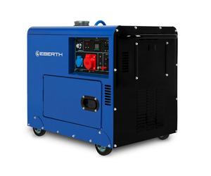 EBERTH 5000 Watt groupe électrogène de secours diesel, générateur de courant avec moteur diesel 10 PS, 4 temps, démarrage électrique, triphasé, 1x 400V, 1x 230V, 1x 12V, AVR