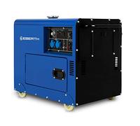 EBERTH 5000 Watt groupe électrogène de secours diesel, générateur de courant, moteur diesel 10 PS, 4 temps, démarrage électrique, 2x 230V, 1x 12V, AVR, boîtier