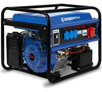 EBERTH 5500 Watt Groupe électrogène de secours Groupe électrogène avec démarrage électrique, moteur à essence 13 CV, 4 temps, triphasé, 1x 400V, 3x 230V, 1x 12V, AVR