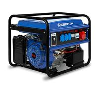 EBERTH 5500 Watt Groupe électrogène Générateur électrique portable moteur à essence 13 CV, 4 temps, 1x 400V, 3x 230V, 1x 12V, 3 phases, démarrage électrique, régulateur AVR, sécurité niveau d'huile