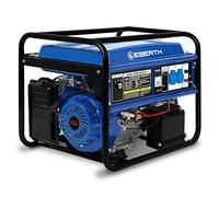 EBERTH 5500 Watt Groupe electrogene Generateur electrique portable moteur à essence 13 CV, 4 temps, 2x 230V, 1x 12V, monophasé, démarrage électrique, régulateur AVR, sécurité niveau d'huile