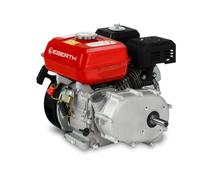 EBERTH 6,5 CV Moteur à essence avec embrayage à bain d'huile (20 mm Arbre, Alarme manque d'huile, 4 Temps, Démarrage via câble)