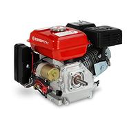 EBERTH 6,5 CV Moteur thermique à essence Moteur de kart, arbre 19,05 mm Ø, démarreur électrique, batterie 7ah 12V, sécurité contre manque d'huile, 4 temps, 1 cylindre, 196 ccm cylindrée, rouge