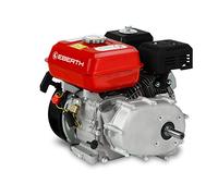 EBERTH 6,5 CV Moteur thermique à essence Moteur de kart avec embrayage à bain d'huile, arbre de 20 mm Ø, sécurité contre manque d'huile, 4 temps, 1 cylindre, 196 ccm cylindrée, démarrage câble
