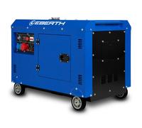 EBERTH 8000 Watt groupe électrogène de secours diesel, groupe électrogène avec 13,9 PS, moteur diesel à 4 temps, générateur de courant triphasé avec 1x 400V, 2X 230V, 1x 12V