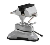 EBERTH Etau à rotule avec largeur de mâchoire de 75 mm, rotule pour un alignement flexible, pied ventouse pour un maintien ferme, mâchoires de protection pour protéger les pièces fragiles, robuste