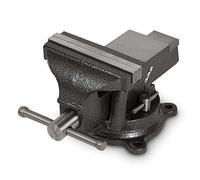 EBERTH Etau en fonte avec enclume, largeur des mâchoires 125mm, hauteur totale 130mm, rotation 360°, plateau Ø 110mm, écartement maximal 87mm, étau petit, pour travaux délicats