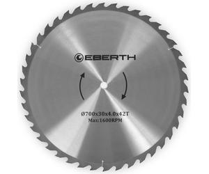 EBERTH Lame de scie circulaire Lame de scie circulaire en acier avec dents en métal dur pour la coupe du bois (700mm de diamètre, 30mm d'alésage, 3.0mm d'épaisseur de lame)