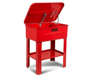 EBERTH Laveur de pièces pour atelier, Pompe électrique et grand bac de 80L, Laveur de pièces pour atelier automobile, y compris support stable