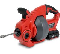 EBERTH Machine de nettoyage de tuyaux, électrique, appareil de nettoyage de tuyaux avec batterie 18V 2Ah, spirale galvanisée avec 560 tours/min, diamètre de la spirale 11mm, longueur de la spirale