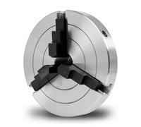 EBERTH Mandrin à trois mors de 100 mm de diamètre, mandrin à 3 mors de 4" à centrage automatique, filetage de raccordement 1"-8TPI, outil de serrage inclus