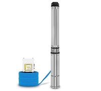 EBERTH 4" Pompe de puits profond Pompe de puits en acier inoxydable, électrique 750W, diamètre de la pompe 4 pouces (10cm), filetage de raccordement 1 1/2 pouce