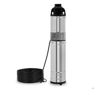 EBERTH 4" Pompe de puits profond Pompe de puits en acier inoxydable, électrique 550W, diamètre 4 pouces (10cm), filetage de raccordement 1 1/2 pouce