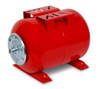 EBERTH Réservoir à Vessie Sous Pression 24L, 6 bar, Groupe de surpression, Cuve, Ballon, raccordement 1" pour Pompe Domestique, Pompe de puit, Acier laqué, Surpresseur, horizontal, paroi 0,8mm