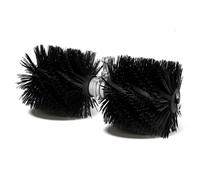 EBERTH Rouleau de balayage avec barre de transmission pour balayeuse à essence, largeur 55cm, raccord Ø 27mm, brosse de balayage pièce de rechange en plastique, alu