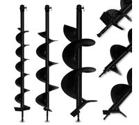 EBERTH Set de tarières 100, 150, 200 mm Tarières en acier pour tarières