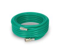 EBERTH Tuyau à air comprimé, tuyau d'air haute pression pour compresseur, longueur 10m, diamètre 10mm x 14mm (intérieur x extérieur), raccord 3/8", 24 bar, accessoires pour outils pneumatique