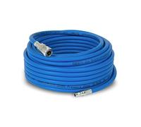 EBERTH Tuyau à air comprimé, tuyau d'air haute pression pour compresseur, longueur 20m, diamètre 6mm x 11mm (intérieur x extérieur), raccord 1/4", 20 bar, accessoires pour outils pneumatique