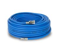EBERTH Tuyau à air comprimé, tuyau d'air haute pression pour compresseur, longueur 30m, diamètre 6mm x 11mm (intérieur x extérieur), raccord 1/4", 20 bar, accessoires pour outils pneumatique
