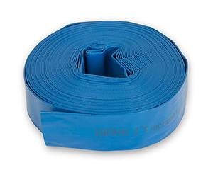 EBERTH Tuyau Plat 2" PVC Bleu, 30m, 2" (52mm), Flexible, Résistant aux Intempéries, Poids 6,95kg