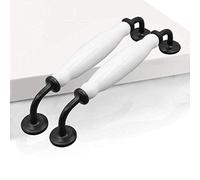 Ebeta 2 x Poignées en arc Boutons de portes, Poignées et boutons de tiroir poignées d'armoires poignée de meubles (Distance de forage 160mm)