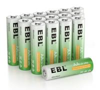 EBL Lot de 16PCS AA Piles Rechargeables 1,2V NiMH, Piles Rechargeables AA HR6 Procyco avec Haute Performance Durable