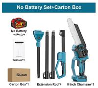 Ébrancheur télescopique / tronçonneuse - 2-en-1 - Moteur sans balais - Compatible avec les batteries 18 V - Longueur réglable - Sans batterie ni chargeur - Braun