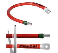 EBROM Câble de batterie Plus 16 mm² rouge, complet, à partir de 30 cm à 10 m, nombreuses longueurs + œilles/cosses de câble M6/M8/M10/M12 + embout de câble en face, au choix 16 mm², cosse de 900 cm