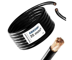 EBROM Câble de batterie pour voiture H07V-K 25 mm2 Noir 3 m 3 m 25 mm2