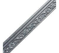 EBZFASO Bordures Autocollantes, Bordure Auto-adhésive de Mur la plinthe 2.2m Mousse PE(Silver Gray)