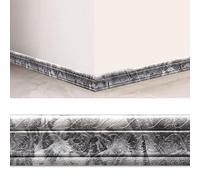 EBZFASO Bordures autocollantes, Garniture murale auto-adhésive en mousse PE, 2 pièces, for cuisine, salle de bains, décoration la maison(Gray)