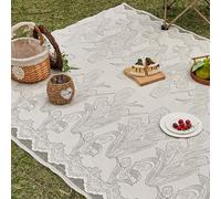 EBZFASO Tapis de Plage Pliable, Tapis de Pique-Nique en Dentelle for Table Rouleau d'oeufs Jardin Camping(B,145x100cm)