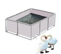 EBzvblxm Bassin à Poissons Hors Sol, Toile Fish Pond Encadré Temp Réservoir d’Eau salée Fishview Stor Outcis Multicolore Toutes Tailles