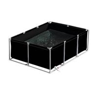 EBzvblxm Bassin à Poissons Hors Sol, Toile Fish Pond Encadré Temp Réservoir d’Eau salée Fishview Stor Outcis Multicolore Toutes Tailles