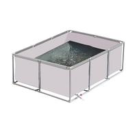 EBzvblxm Bassin à Poissons Hors Sol, Toile Fish Pond Encadré Temp Réservoir d’Eau salée Fishview Stor Outcis Multicolore Toutes Tailles