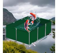 EBzvblxm Bassin à Poissons Hors Sol, Toile Fish Pond Encadré Temp Réservoir d’Eau salée Fishview Stor Outcis Multicolore Toutes Tailles