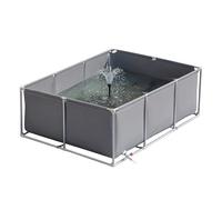 EBzvblxm Bassin à Poissons Hors Sol, Toile Fish Pond Encadré Temp Réservoir d’Eau salée Fishview Stor Outcis Multicolore Toutes Tailles