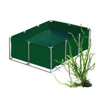 EBzvblxm Bassin à Poissons Hors Sol, Toile Fish Pond Encadré Temp Réservoir d’Eau salée Fishview Stor Outcis Multicolore Toutes Tailles