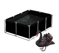 EBzvblxm Bassin à Poissons Hors Sol, Toile Fish Pond Encadré Temp Réservoir d’Eau salée Fishview Stor Outcis Multicolore Toutes Tailles