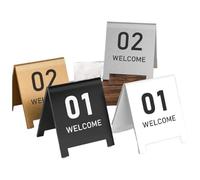 EBzvblxm Signes de numéros de Table en Acrylique | Numéros de Table de tente multicolores 7x6cm/9x8cm, 5 pièces, for mariages, Banquets, fêtes(Black 7*6cm,41-45)