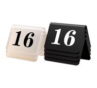 EBzvblxm Tente de numéro de Table Double Face en Acrylique | Tente noire transparente for numéros de table, plusieurs tailles, for événements(Black,1--30)