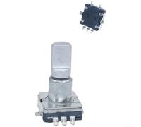 EC11 Interrupteur encodeur rotatif à 360 degrés avec bouton poussoir 30 positions 5 broches pour SMD (demi-tige de 17 mm)