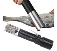 Écailleur électrique pour poisson, grattoir à écailles professionnel étanche, outil sans fil pour un usage commercial, couvercle en acier inoxydable épais, pour tous types de poissons ( Rechargeable)