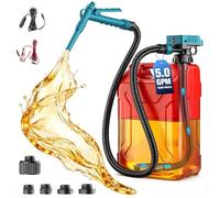 Ecarke 19L/min Pompe Essence Electrique Compatible avec Batterie Makita 18V | Essence et Diesel, Commande Manuelle, avec Tuyau de 130 cm et 5 Adaptateurs, Idéal pour Les Bidons, Véhicules et Machines.