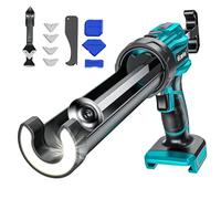 Ecarke Pistolet à Cartouche sans Fil compatible Makita 18V, Moteur Sans Balais, 6 Vitesses Réglables avec LED, pour Cartouches 300ml, Pistolet à Mastic Professionnel pour Rénovation(Outils Uniquement)