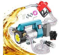 Ecarke Pompe a Carburant Compatible avec Batteries Makita 18V, 45 L/min, Pompe à Carburant Portable avec Pistolet à Arrêt Automatique, Pompe à Gasoil Sans Fil avec kit Tuyau 2m(Outils Uniquement)