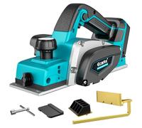 Ecarke Rabot électrique Sans Fil 750W Compatible avec Batteries Makita 18V, Moteur Brushless, 15000 tr/min, Largeur 82mm, Profondeur 0-2mm, pour Bois, Meubles & Bricolage(Outils Uniquement)