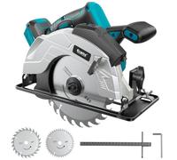 Ecarke Scie Circulaire Sans Fil Ø165mm, Compatible avec Batterie Makita 18V | Moteur Brushless 5000 tr/min, Guide Laser, Coupe Biseautée 45°, Profondeur de Coupe 66 mm, （Machine Seule sans Batterie）