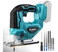 Ecarke Scie sauteuse sans fil 750W pour batteries Makita 18V lithium, Variateur de vitesse pour un changement de lame rapide, Compatible avec bois, PVC, contreplaqué et métal (batteries non incluses)
