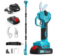 Ecarke Sécateur Électrique Télescopique 2 Batteries 2,0 Ah incluses | Compatible avec Makita 18V, Sans Fil, 26000 tr/min, 4 Vitesses, Perche 2 m, Coupe 38-50 mm, pour Outil de Jardinage